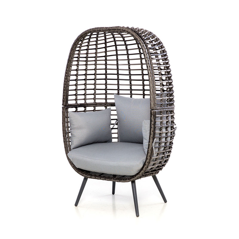 Fairborn Rattan Pod Chair, Grey
