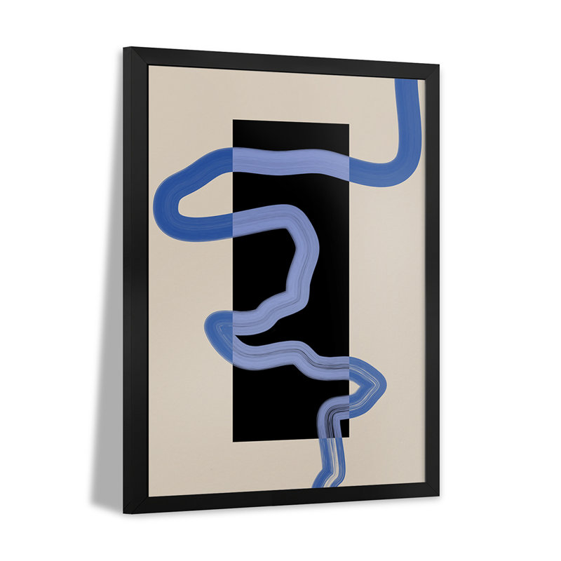 «Blue Pathway Flow» - reproduction d'art murale - affiche de galerie, H 32 po x l 24 po