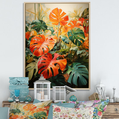 " Orange Green Tropical Foliage I "