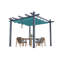 Pergola en aluminium 10 x 10 pi avec auvent rétractable-125963820-125963823