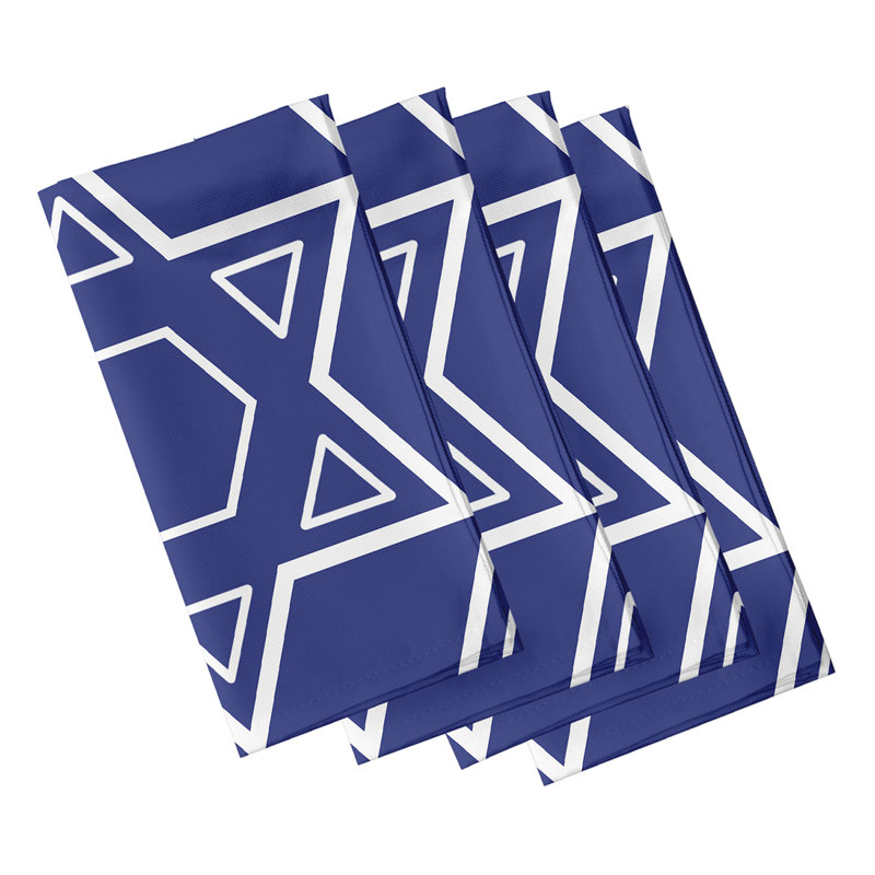 Kweli Star Pattern Napkins, Blue