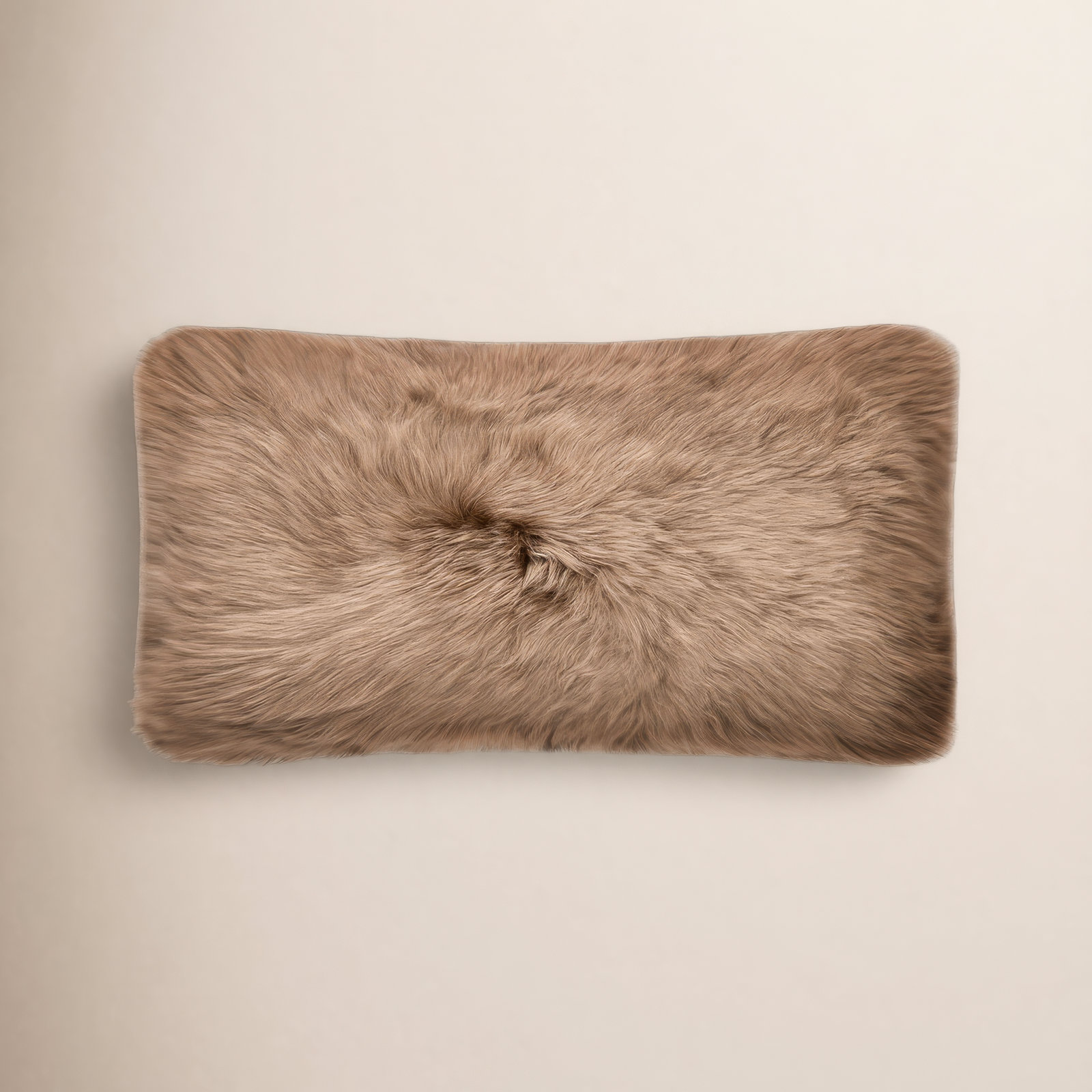 Fieldman Leather Lumbar Throw Pillow, Toffee Brown