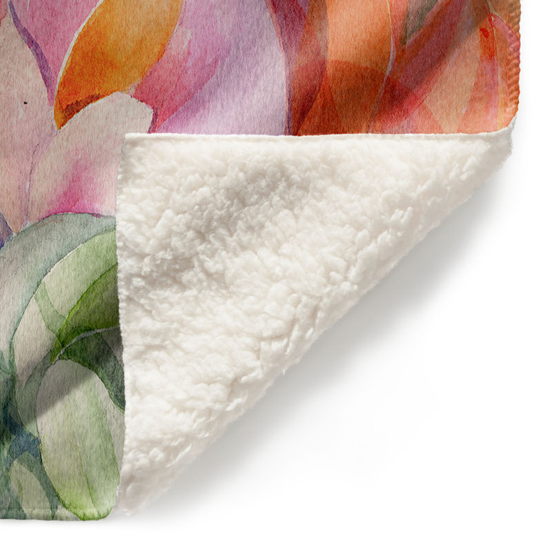 Couverture sherpa doux en fleur, l 51 po x L 60 po