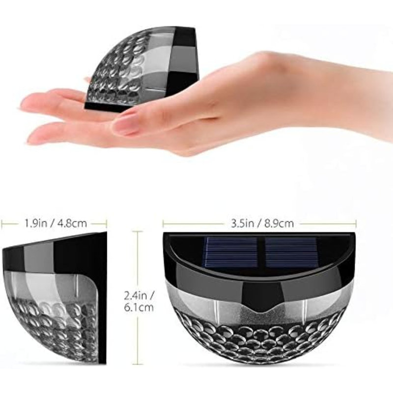 4.5Cm H Solar Powered Integrated LED Outdoor Bulkhead Light, Black