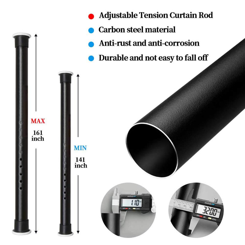 Tromay 141 to 161 Inch Extra Long Curtain Rod