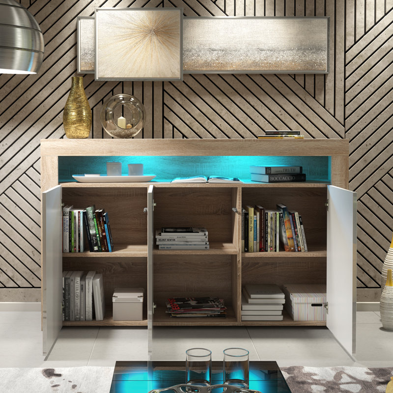 Argyro 393.7cm Sideboard, Oak White