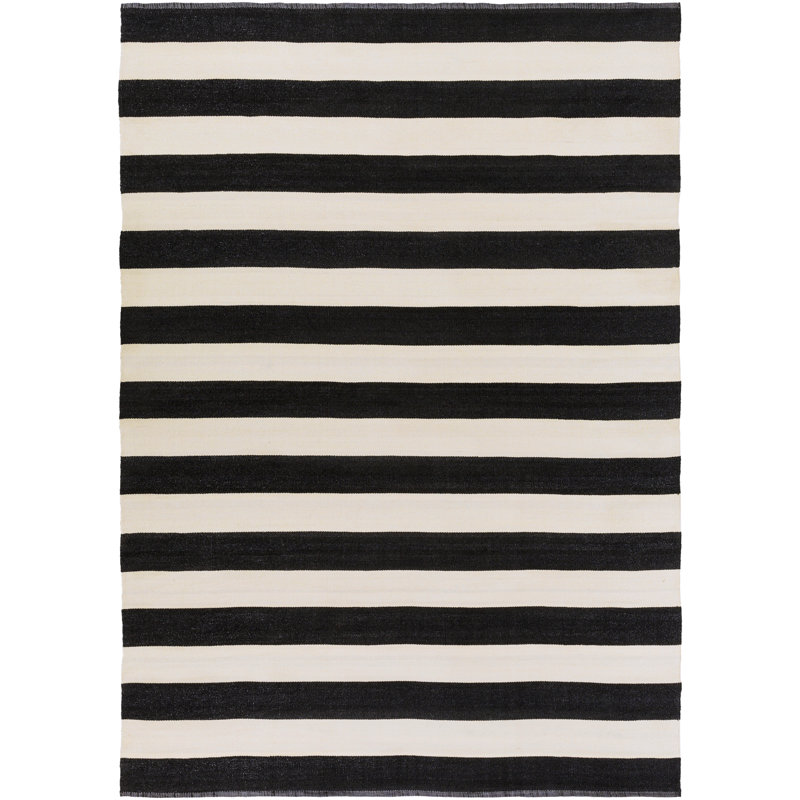 Pasuruan Striped Indoor / Outdoor Rug, Rectangle 8' x 11'