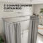 Tringle de rideau de douche 5 'en D avec finition aluminium