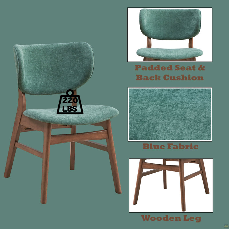 Chaise d'appoint en tissu (ensemble de 2), Vert