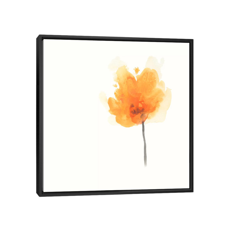 « expressif fleuris ix », impression sur toile, H 18 po x l 18 po x P 1,5 po, Toile avec cadre noir, Pas de tapis