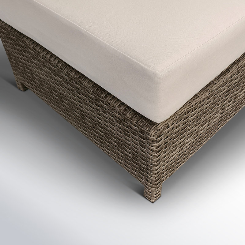 Canapé modulaire d'extérieur en osier 5 pièces avec coussins Sunbrella® Aarusan Annelise