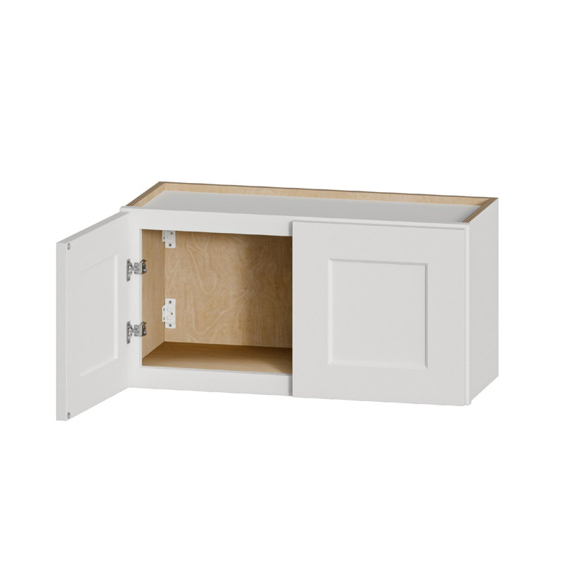 Petite armoire murale blanche en bois massif l 30 po x H 18 po