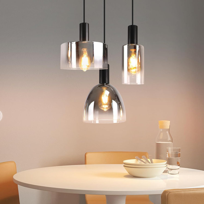 3 - Light Matte Black Cluster Pendant