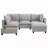 90" U-shaped Sectional Sofa Modular Sofa Couch with a Movable Ottoman , a Coffee Table with Hidden Charging Devices for Living Room-790414989