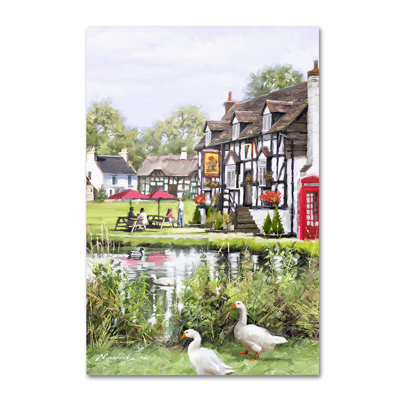 Armand 'Village Pub' Print on Canvas, 24" H x 16" W x 2" D