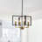4-Light Modern Industrial Black & Gold Geometric Chandelier , Farmhouse Dining Room Dimmable Light Fixture/Chandelier for Kitchen Islands, Dining & Entryways-125490528-125490530