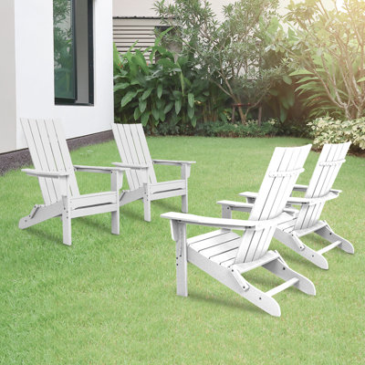 Ensemble de 4 chaises pliantes Durapatio Adirondack