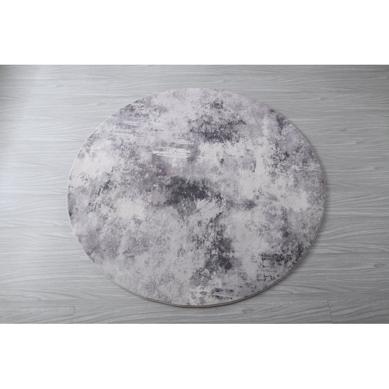 Tapis gris, Rond 5 pi