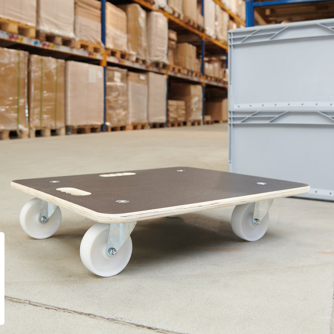 13.5cm H x 59cm W x 49cm D 400kg Furniture Trolley