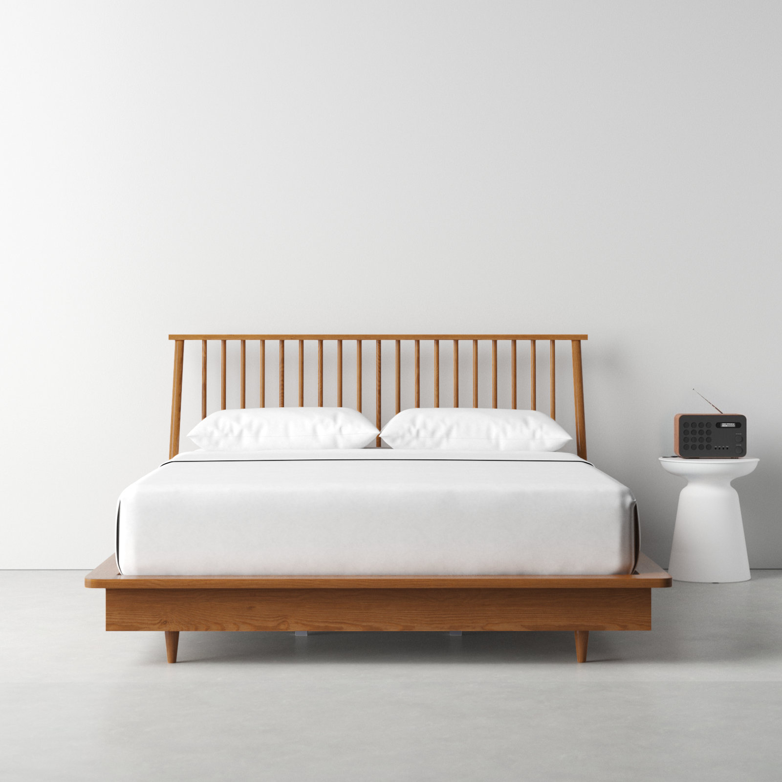 Thalia Solid Wood Slat Bed, Queen