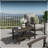 19" Square Brown Metal Outdoor Side Table, 2-Tier All-Weather Patio End Table