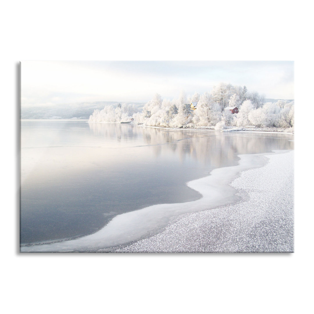 Glasbild Atemberaubende Winterlandschaft