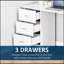 47" Modern Home Office Computer Desk Bookcase Combo Writing Table Workstation With 3 Drawer And Storage Shelf - White