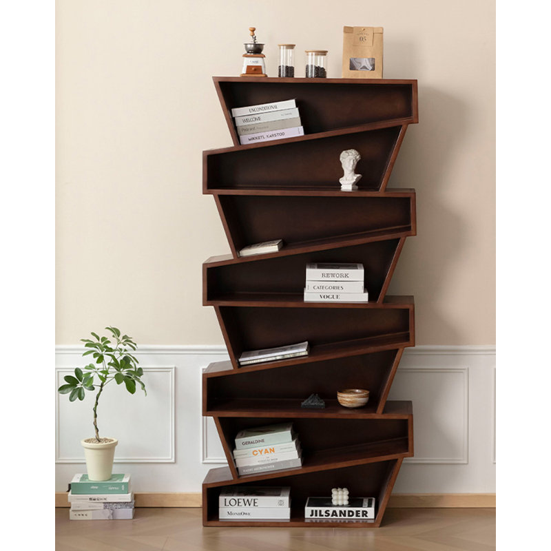 Bibliothèque contemporaine Contemporary, (8 tablettes) H 66,9 po x l 39,4 po x P 11 po