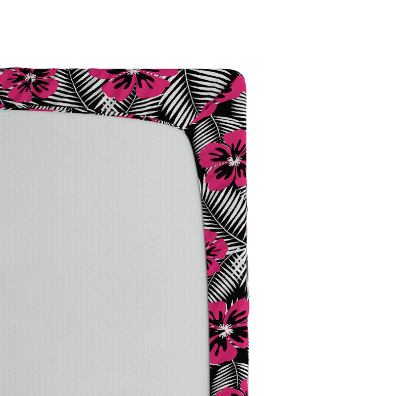 Microfiber Floral Fitted Sheet, Full Fitted Sheet
