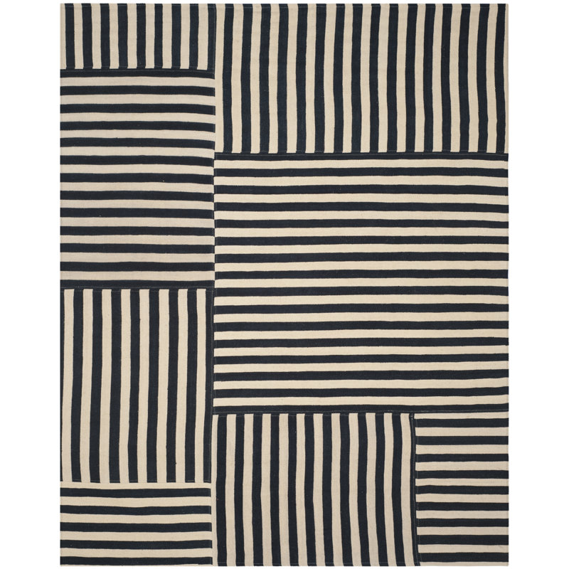 Ralph Lauren Canyon Stripe Patch Wool Striped Rug, Rectangle 10' x 14'