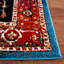 Tapis rétro rouge / bleu Hamadan 259-1084855818