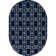 Glam Navy Blue Silver Area Rug