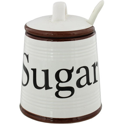 Country Living White Dolomite Kitchen Ceramic / Porcelain Jar