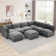 138.29” W Oversized 8-Seater Composable Modular Sofa