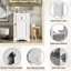 Meuble-lavabo de 20 pouces avec lavabo en céramique, porte à fermeture douce, tablette réglable et support de rangement fixé à la porte - idéal pour les petites salles de bain-573918438