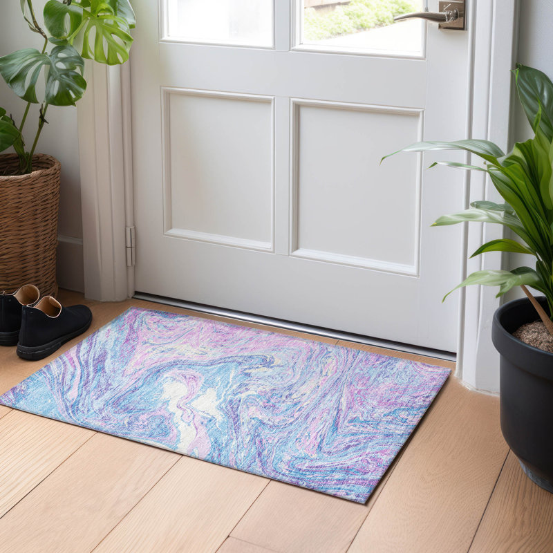  Tapis intérieur / extérieur lavable à la machine Chayden ACN1061, Rectangle 1 pi 8 po x 2 pi 6 po