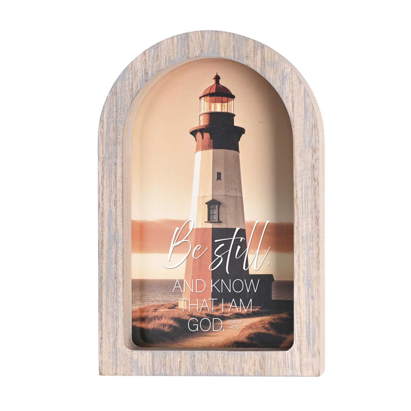 Framed Arch Lighthouse Be Still Gray