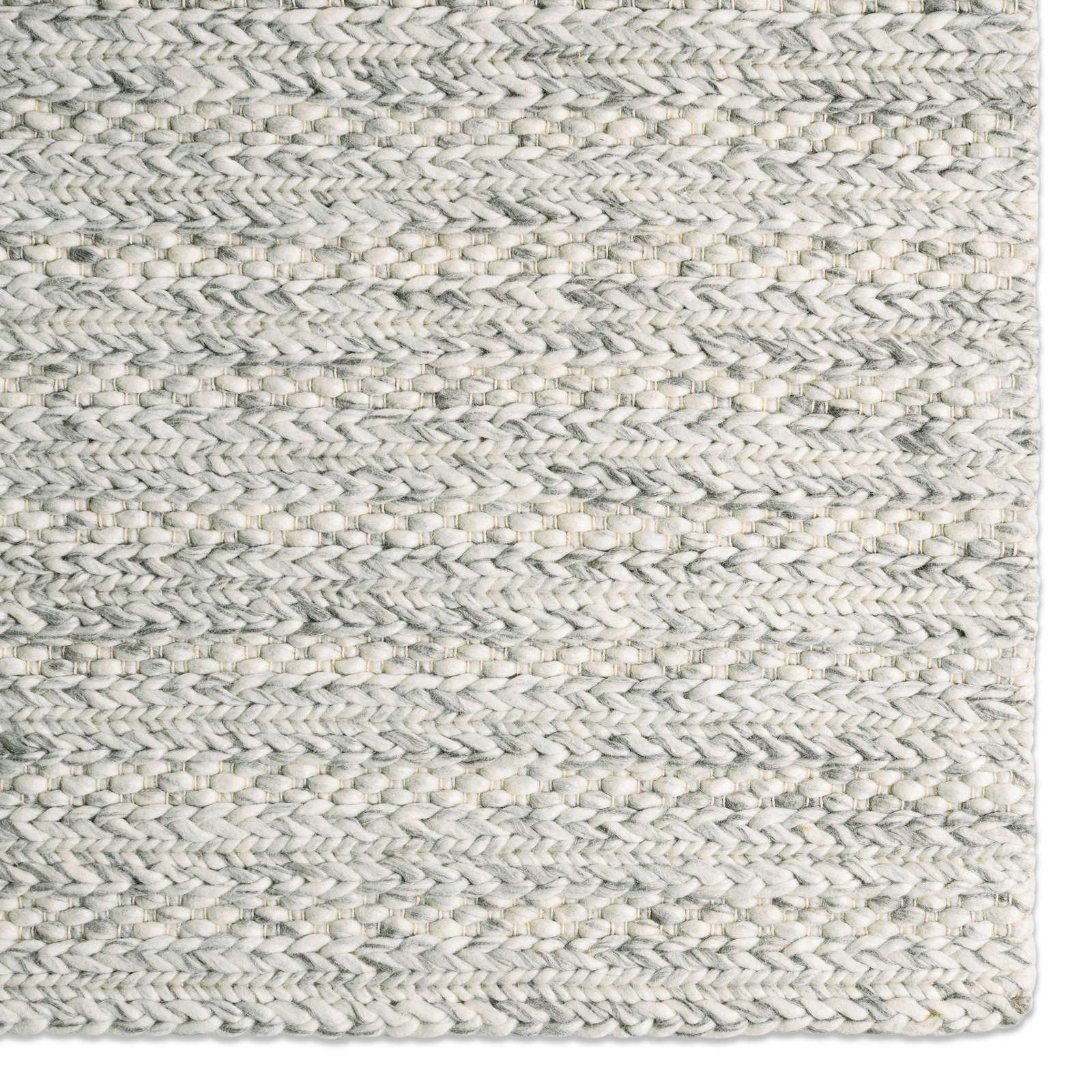 Kentley Handmade Wool Chateau Gray/Almond Milk Rug, Rectangle 10' x 14'