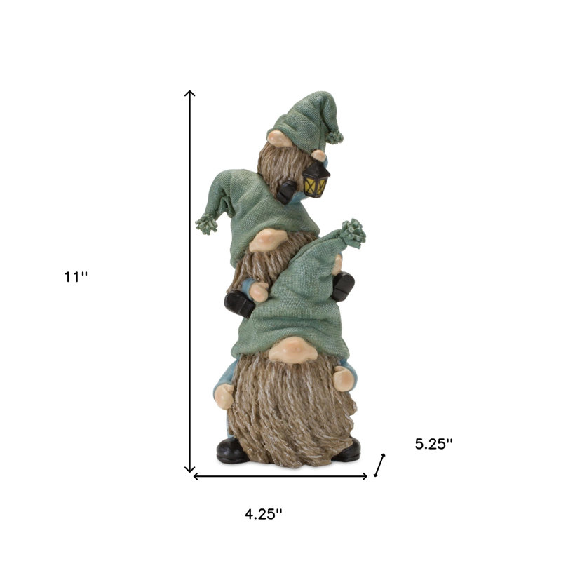 Trinx Diamon 2 Piece Resin Triple Gnome Stack Set
