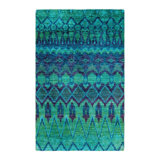 Contemporary One-of-a-Kind Rectangle 4' X 6'1" Hand Knotted Area Rug