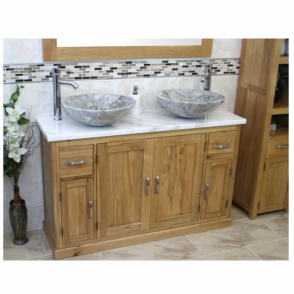 Delao 1230mm Free-Standing Double Vanity Unit
