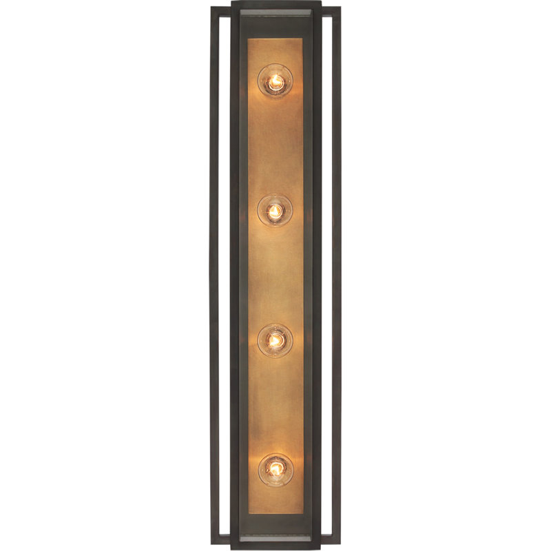 Ian K. Fowler Halle 30" Vanity Light, Black/Gold