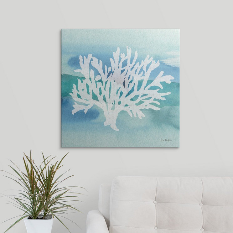 « ii » par lisa audit, reproduction d’art Sea Life Coral, H 24 po x l 24 po x P 1,5 po, Toile