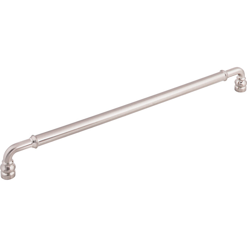 Brixton 12" Center to Center Bar Pull, Brushed Satin Nickel, 12" Center to Center