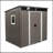 Outdoor Metal Storage Shed With Window And Transparent Plate For Garden, Lawn-119458070-119458085