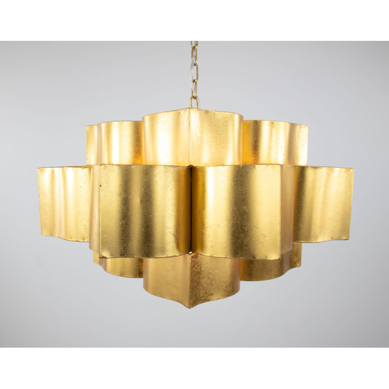 Lana 8 - Light Chandelier, Gold