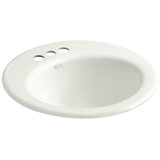 Radiant Metal Circular Drop-In Bathroom Sink with Overflow