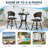 Raniesha Round Metal Outdoor Bar Table With Umbrella Hole , 27.6'' in. W 27.6'' in. D-1615511607