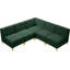 Canapé modulaire réversible en velours de 85,5 po de largeur Enson-743019092