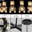 Éclairage décoratif de 48 pouces de luxe, noir et cristal pour la maison, éclairage à DEL avec G4, plafonnier, blanc chaud 2700k, écoénergétique, distribution uniforme, cristal facile à assembler, décoration